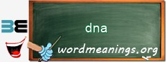 WordMeaning blackboard for dna